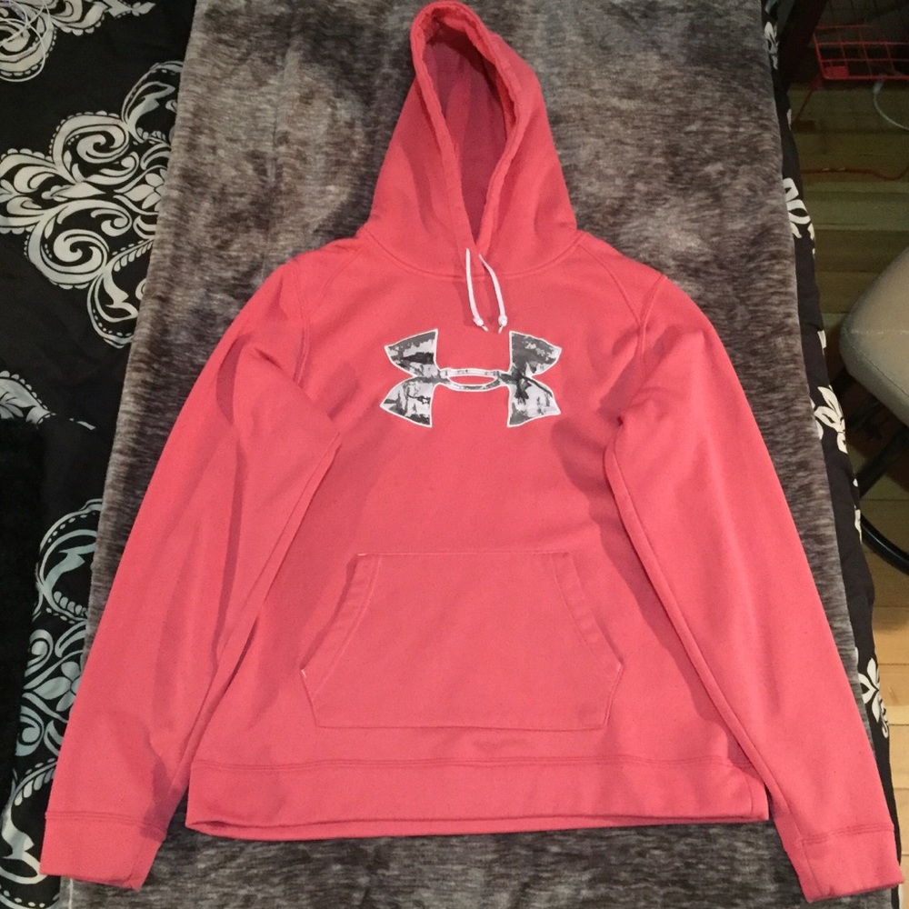 Salmon colored Under Armour Hoodie. Women’s Size 1